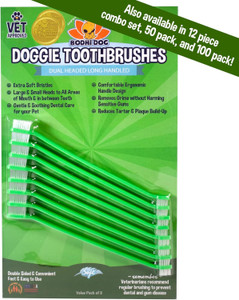 Bodhi Dog Dual-Ended Pet Toothbrush 8-Pack – Soft Silicone Bristles for Dogs & Cats
