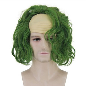 Shecool Green Wavy Beetlejuice Costume Wig – Unisex, Fits 21–22.5"