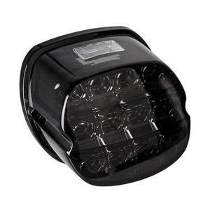 NTHREEAUTO Smoked LED Rear Tail Light for Harley-Davidson - Brake & Running
