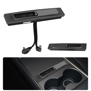 Hodozzy 3-in-1 USB Hub Docking Station for 2021+ Tesla – 27W Fast Charge
