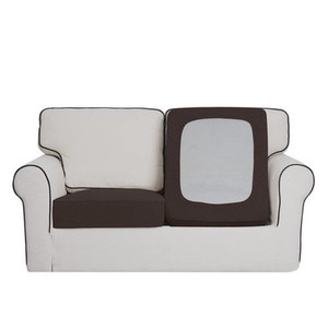 Easy-Going Chocolate Stretch Loveseat Cushion Cover Set of 2 – Spill Protection