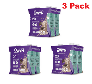 OWYN Cookies & Cream Plant Protein Shakes – 12-Pack, 20g Protein