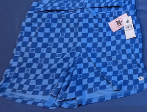Juicy Couture Blue Checkered Terry Cloth Shorts – NWT Y2K Size XXL