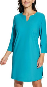 Women's UPF 50+ Swim Cover Up Dress XS - 3/4 Sleeve, Pockets, Nylon Blend