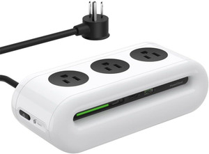 FansDreams 65W USB-C Power Strip – 6-Port Surge Protector with 5ft Flat Plug