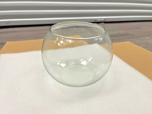 Set of 4 Clear Glass 6" Bubble Bowl Vases – Candle Holder & Wedding Decor