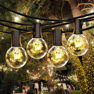 25ft Outdoor G40 Globe Edison String Lights – Waterproof & Dimmable Patio
