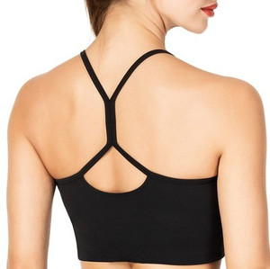 Women's Soft Padded Medium Support Racerback Sports Bra – Black, Size M