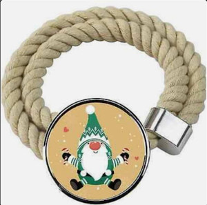 Christmas Curtain Tiebacks 2-Pack – Santa Cotton Rope Holdbacks, Holiday Beige