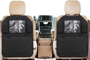 Enovoe Kick Mats Back Seat Protector 2-Pack 18x24" – Waterproof PVC