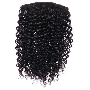 Afro Kinky Curly Clip-In Human Hair Extensions 10in 100g 7pc Jet Black 9A