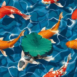 FLFK 6-Piece Fish Peel-and-Stick Vinyl Wall Decals 15.74x15.74 in