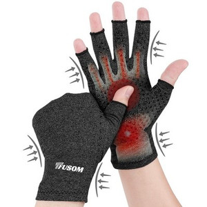 TFUSOM Fingerless Arthritis Compression Gloves – Anti-Slip Grip, Dim Grey