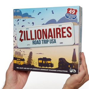 Big Potato Zillionaires Road Trip USA Family Auction Board Game