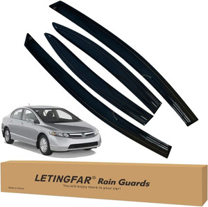 LETINGFAR Honda Civic 2006-2011 Tape-On Rain Guards Window Visors 4-Piece Set