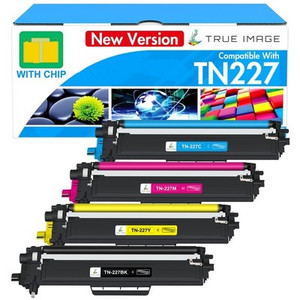 True Image TN227 High Yield Toner Cartridge 4-Pack for Brother Printers