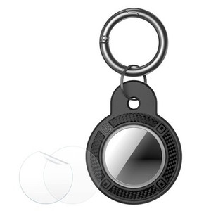 Eyamumo AirTag TPU Protective Case with Keychain & Screen Protector Films