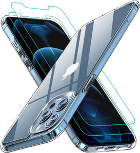 AEDILYS Clear iPhone 12 & 12 Pro Case – Slim TPU + 2x Screen Protectors