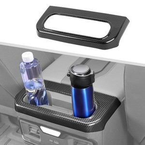 Carbon Fiber Center Console Rear Cup Holder Trim – 2022-2024 Silverado & Sierra