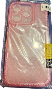 Gunprio iPhone 14 Pro Pink Rose Gold Glitter TPU Case – Drop Protection