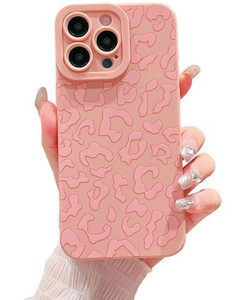 YUMUPIFE Pink Leopard iPhone 14 Pro Max Case - Slim Anti-Slip TPU Cover