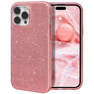 MILPROX iPhone 15 Pro Pink Glitter Case – 3-Layer MIL-STD Shockproof