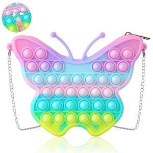 Ferenala Butterfly Fidget Purse – 8" Girls Sensory Shoulder Bag for ADHD & Anxiety