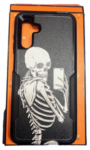 Plakill Samsung Galaxy A13 5G Black Skeleton Dual-Layer Shockproof Case