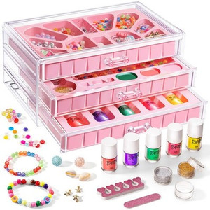 Geyiie 314-Piece Nail Art & Bead Bracelet DIY Craft Kit for Girls