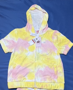 Juicy Couture Yellow Rose Tie-Dye Terry Cloth Zip Hoodie 2XL – NWT