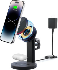 3-in-1 Fast Wireless Charging Station for iPhone, Apple Watch & AirPods – 15W