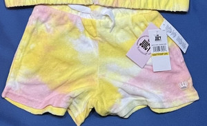 Juicy Couture Yellow Rose Tie-Dye Terry Cloth Shorts XL – New With Tags