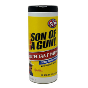 STP Son of a Gun Protectant Wipes 25ct – Interior Cleaner & UV Shield
