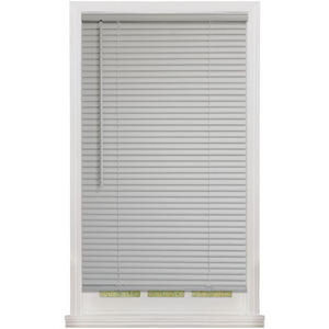 Mainstays 1" Cordless Room Darkening Vinyl Mini Blind 35"W x 48"L – Gray