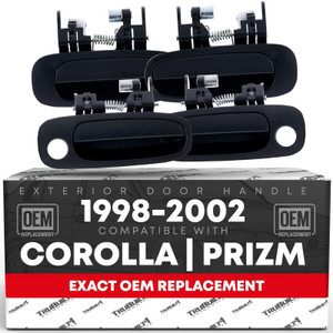 4-Piece Exterior Door Handle Set for 1998-2002 Toyota Corolla – Textured Black