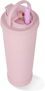 29 oz Pink Insulated Tumbler with Handle, Straw & Leak-Proof Lid