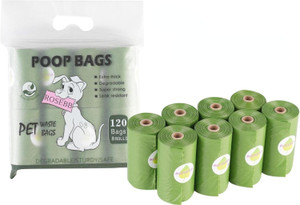 120-Count Biodegradable Dog Poop Bags 9x13 Inch – 8 Rolls, Leak-Proof