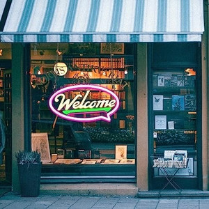 LED Welcome Sign for Business 16.9" – 4 Brightness & 5 Lighting Modes