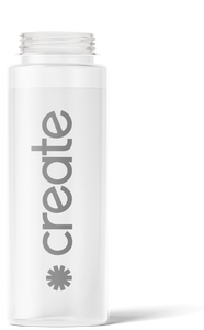 Create Wellness 32oz BPA-Free Clear Plastic Water Bottle for Gym & Sports