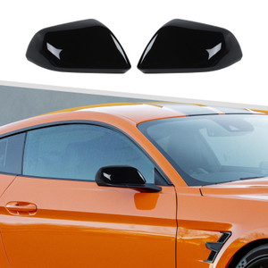 2PCS Rear View Mirror Shell Cover Caps for Ford Mustang 2015-2023 – ABS Black