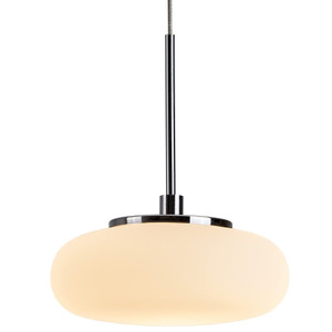 Kinglong round glass pendant light with chrome finish and adjustable hanging cord for kitchen island or dining room