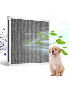 VEVOR 16x20x1 inch washable electrostatic MERV 8 air filter with silver aluminum frame and nylon mesh layers