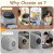 ZLAFM Smart Self-Cleaning Cat Litter Box – App Control, Multi-Cat, 11L Bin