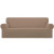 Easy-Going Stretch Sofa Slipcover – Camel Check Jacquard, 60–81 In.