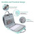 Losong 2-Inch Zipper Binder with Shoulder Strap – 500 Sheet Light Blue
