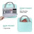 Losong 2-Inch Zipper Binder with Shoulder Strap – 500 Sheet Light Blue