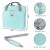 Losong 2-Inch Zipper Binder with Shoulder Strap – 500 Sheet Light Blue