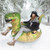 FindUWill 65" Dinosaur Inflatable Snow Tube - Heavy-Duty Double-Layer PVC Sled