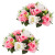 Inweder Pink & White Silk Rose Ball Centerpieces 10" – Set of 2