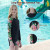 FAFSGOD Girls UPF 50+ Long Sleeve Rash Guard 2-Piece Swimsuit Set 11-12Y